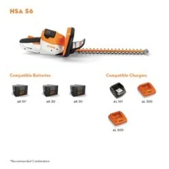 Stihl HSA 56 Hedge Trimmer, Battery Included, 36 Ah, 36 V, Lithium-Ion, 18 In Cutting Capacity, 18 In L Blade 9 Stihl HSA 56 Hedge Trimmer, Battery Included, 36 Ah, 36 V, Lithium-Ion, 18 In Cutting Capacity, 18 In L Blade -Stihl 102276100 1