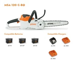 Stihl 1254 011 5881 Battery-Powered Chainsaw, Battery Included, 4 In Cutting Capacity, 10 To 12 In L Bar, 1/4 In Pitch 5 Stihl 1254 011 5881 Battery-Powered Chainsaw, Battery Included, 4 In Cutting Capacity, 10 To 12 In L Bar, 1/4 In Pitch - Image 5