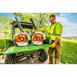 Stihl 16 Stihl BR 600 Backpack Blower, Gas, 64.8 Cc Engine Displacement, 2-Stroke Engine, 677 Cfm Air, Gray/Orange