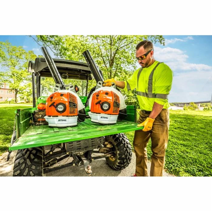 Stihl BR 600 Backpack Blower, Gas, 64.8 Cc Engine Displacement, 2-Stroke Engine, 677 Cfm Air, Gray/Orange 1 Stihl BR 600 Backpack Blower, Gas, 64.8 Cc Engine Displacement, 2-Stroke Engine, 677 Cfm Air, Gray/Orange